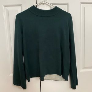 Topshop mockneck sweater in Green size 8 (Medium). Worn once